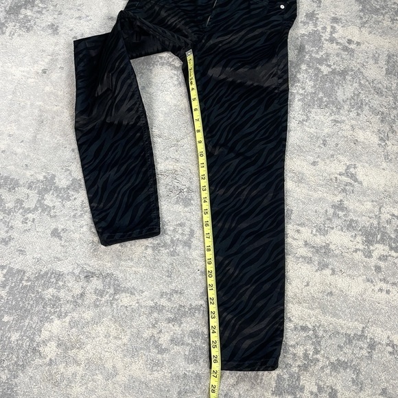 Rag and Bone Womens Nina Jeans High rise Zebra stripe Ankle Skinny In Black 26 - Picture 11 of 13